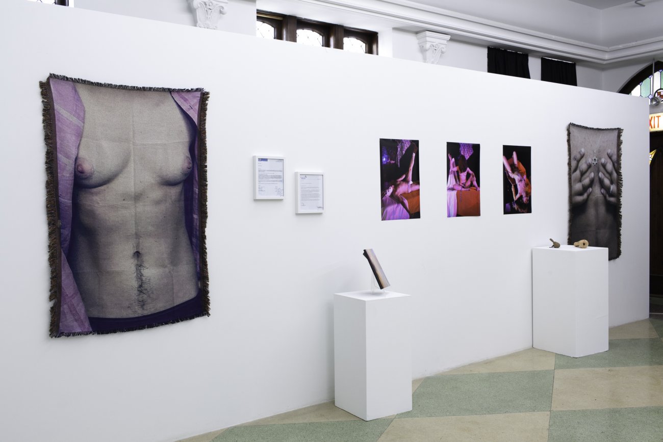 Documentation of art work as installed in the exhibition body | armor at ACRE Projects 