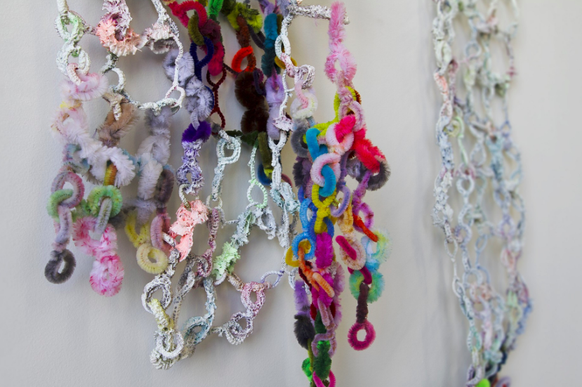 Image of Anne Yafi’s pipe cleaner installation 